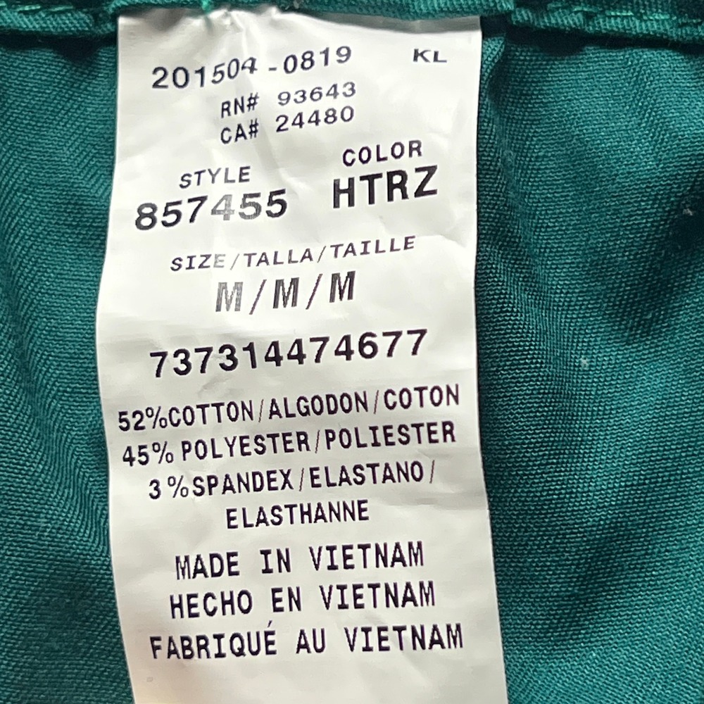Dickies Gen Flex Scrub Pants Hunter Green Stretch Cargo Utility Medium - Picture 5 of 11
